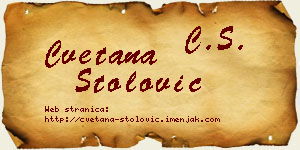 Cvetana Stolović vizit kartica
